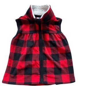 Carter's Red and Black Checkered Kids Vest